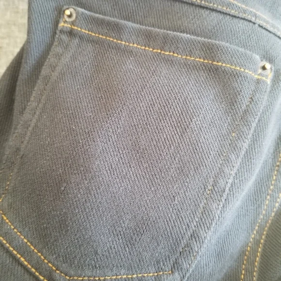 Stretchy Jean Denim Pants with Handsewn Textiles - Picture 4 of 5